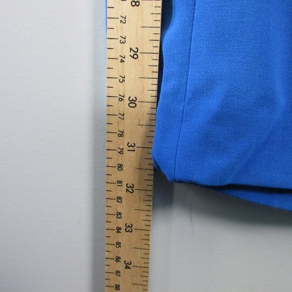 Boden Hampstead Wide Leg Belted Trousers Women 12 Blue Paperbag Pants 722 - Picture 10 of 11